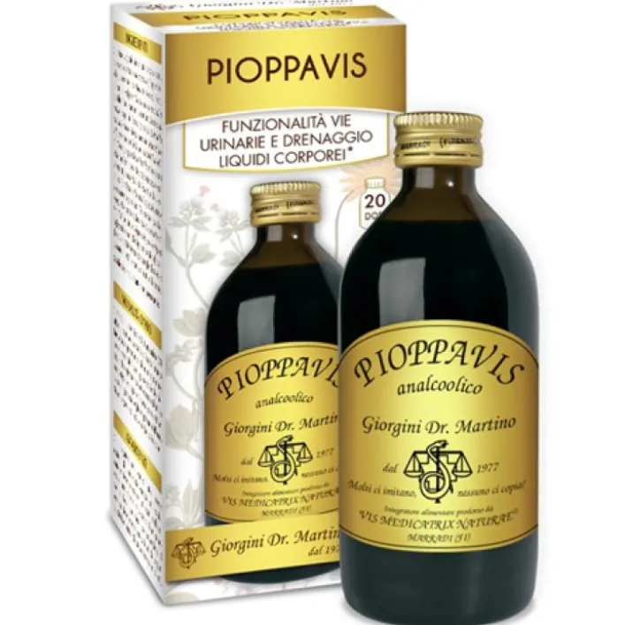 Pioppavis Liquido Analcolico 200 ml Dr. Giorgini - Integratore Drenante