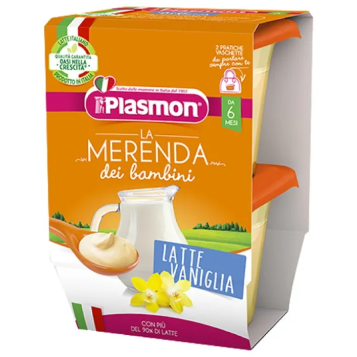 Plasmon Merenda Latte e Vaniglia 2 x 120 grammi