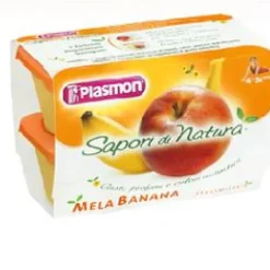 Plasmon Omogeneizzato Sapori di Natura Mela e Banana 4 x 100 grammi