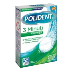 Polident 3 Minuti Pulitore per Protesi e Protesi Dentaria 66 Compresse