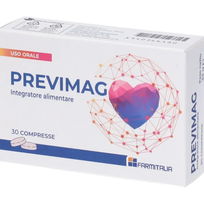 Previmag 30 Compresse - Integratore Ciclo e Magnesio