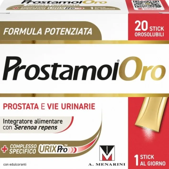 Prostamol Oro 20 Stick Orosolubili - Integratore Benessere Prostata e Vie Urinarie