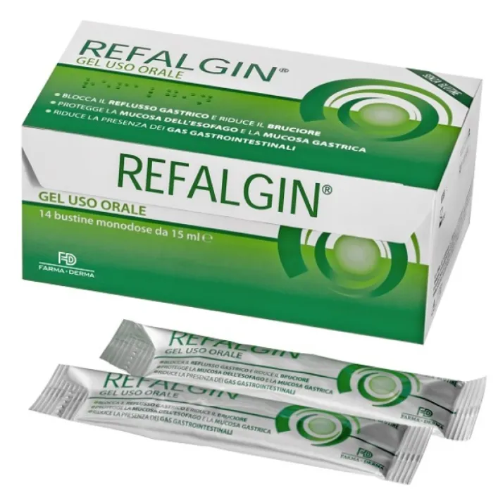 Refalgin Gel 14 Bustine - Soluzione Orale Reflusso Gastrico