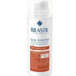 Rilastil Sun System Gel Crema Solare Ultra Leggero SPF 50+ Protezione Viso 50 ml