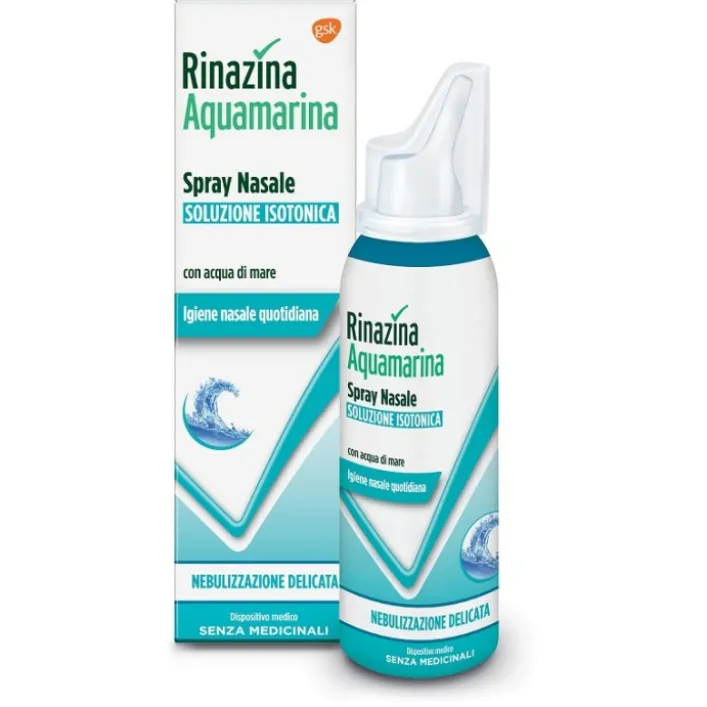 Rinazina Aquamarina Spray Nasale Isotonico Delicato 100 ml