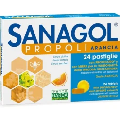 Sanagol Propoli 24 Caramelle Gusto Arancia Senza Zucchero