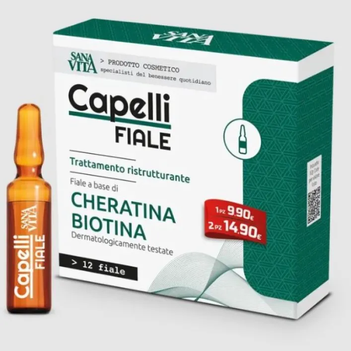 Sanavita Capelli 12 fiale - Integratore Benessere Capelli