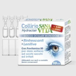 Sanavita Hydraclair Collirio Monodose Rinfrescante e Lenitivo 10 flaconcini