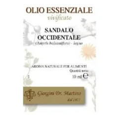 Sandalo Occidentale Olio Essenziale 10 ml Dr. Giorgini - Aroma per Alimenti