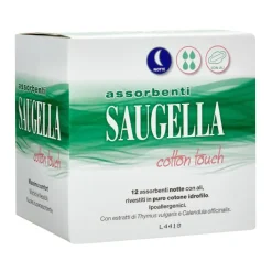 Saugella Cotton Touch Notte 12 Assorbenti con Ali