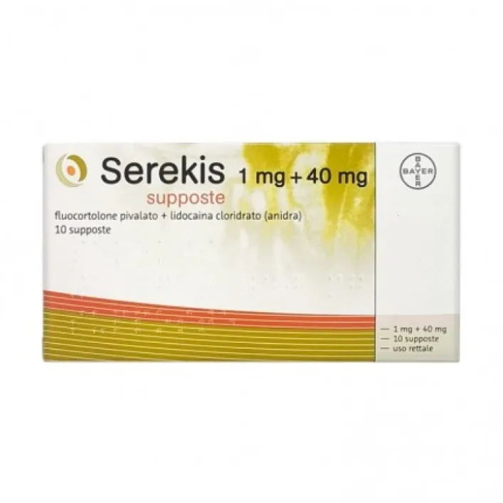 Serekis 1 mg+40 mg per Emorroidi e Proctiti 10 supposte