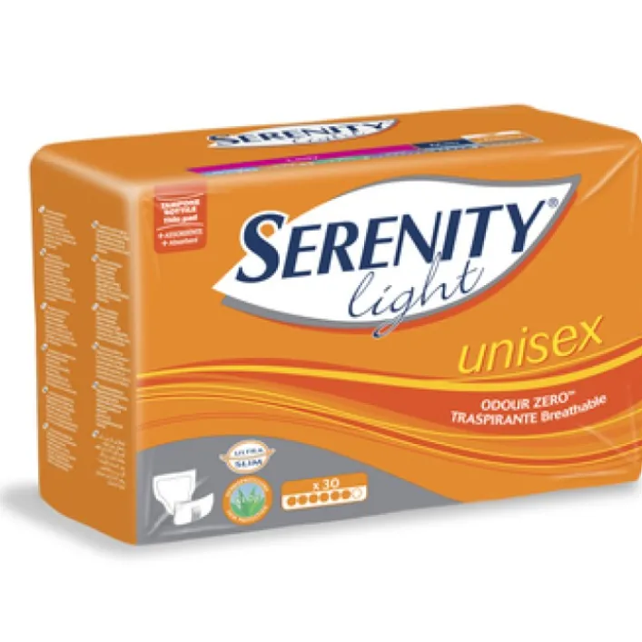 Serenity Light Unisex Pannolone Incontinenza Lieve e Moderata 30 pezzi
