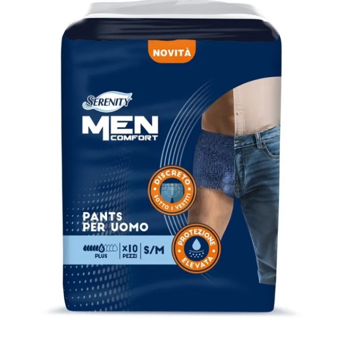 Serenity Pants Man Comfort Plus Taglia S/M 10 Pezzi