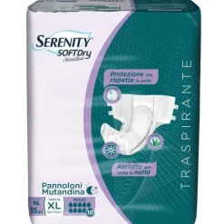 Serenity Soft Dry Pannolone Mutandina Maxi Misura XL 15 pezzi