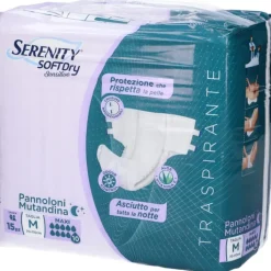 Serenity Soft Dry Sensitive Pannolone Mutandina Maxi Taglia M 15 Pezzi