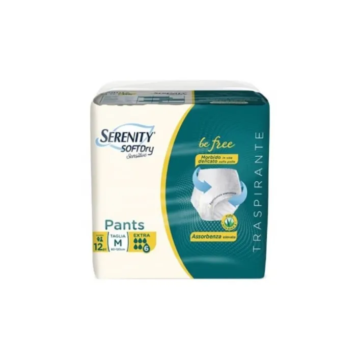 Serenity SoftDry Sensitive Pants Extra Taglia M 12 Pezzi