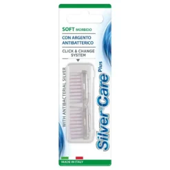 Silvercare Plus Morbido 2 Testine Ricambio con Antibatterico