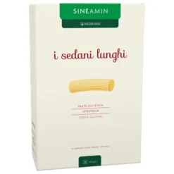 Sineamin Pasta Sedani Lunghi Pasta Aproteica Senza Glutine 500 grammi