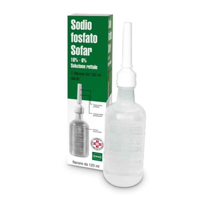 Sodio Fosfato Sofar Adulti 16% - 6% Soluzione Rettale Flacone 120 ml