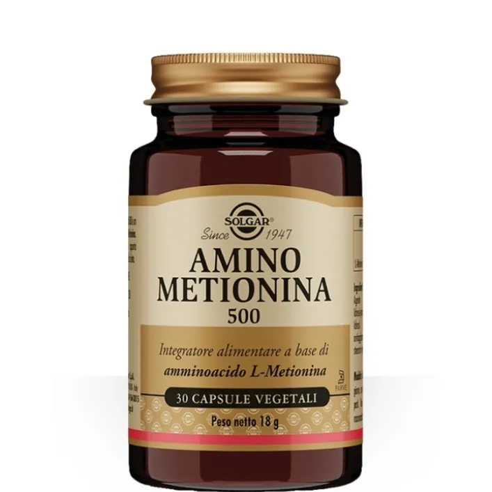 Solgar Amino Metionina 500 30 capsule vegetali - Integratore L-Metionina