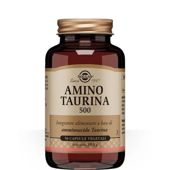 Solgar Amino Taurina 500 50 Capsule - Integratore Alimentare