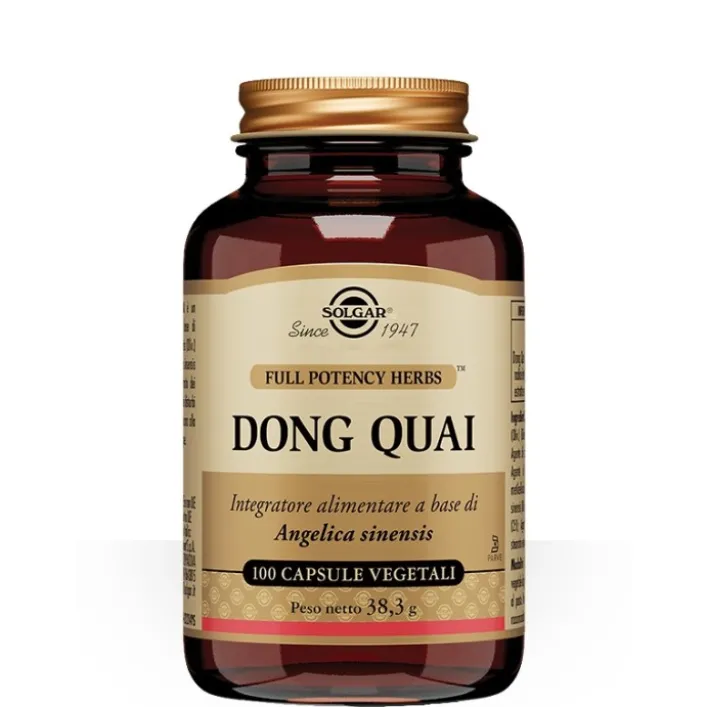Solgar Dong Quai 100 capsule vegetali - Integratore Disturbi del ciclo mestruale e menopausa