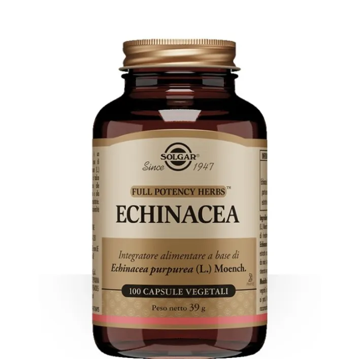 Solgar Echinacea 100 Capsule - Integratore Difese e Benessere Vie Respiratorie
