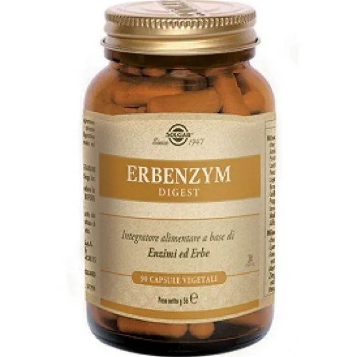 Solgar Erbenzym Digest 90 Capsule Vegetali - Integratore Digestivo