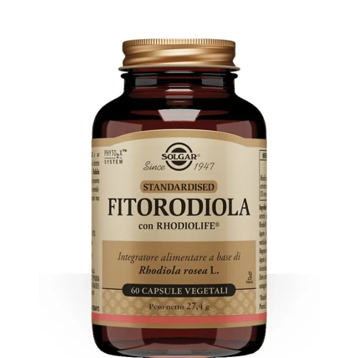 Solgar Fitorodiola 60 capsule - Integratore Stanchezza Fisica e Mentale