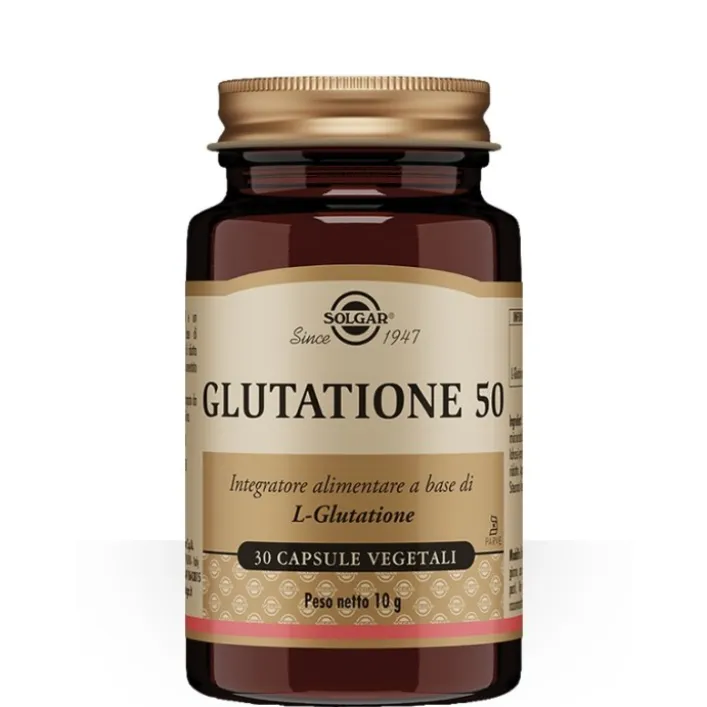 Solgar Glutatione 50 Capsule - Integratore L-Glutatione (GSH)
