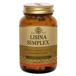 Solgar Lisina Simplex 50 Capsule Vegetali - Integratore di Aminoacidi