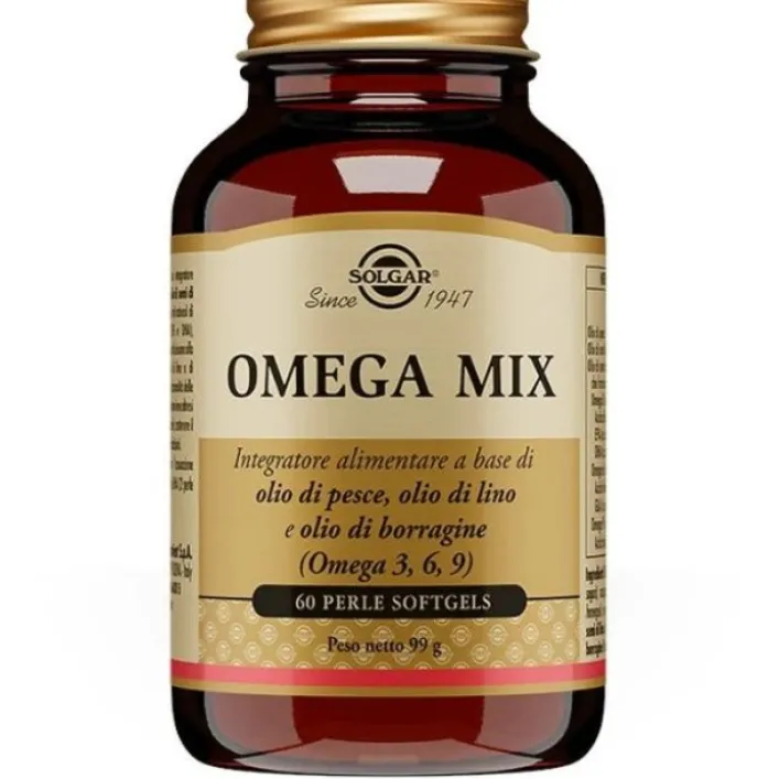Solgar Omega Mix 60 Perle - Integratore Benessere Cardiovascolare e Pelle
