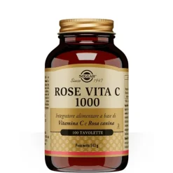 Solgar Rose Vita C 1000 100 tavolette - Integratore Vitamina C e Rosa Canina