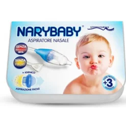 Sterilfarma Narybaby Aspiratore Nasale per Bambini + 3 Filtri di Ricambio