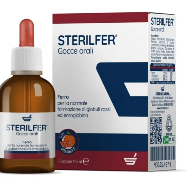 Sterilfer Gocce 15 ml - Integratore di Ferro