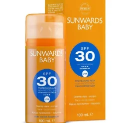 Sunwards Baby Solare Crema Viso Corpo Bambino SPF 30 Protezione Alta 100 ml