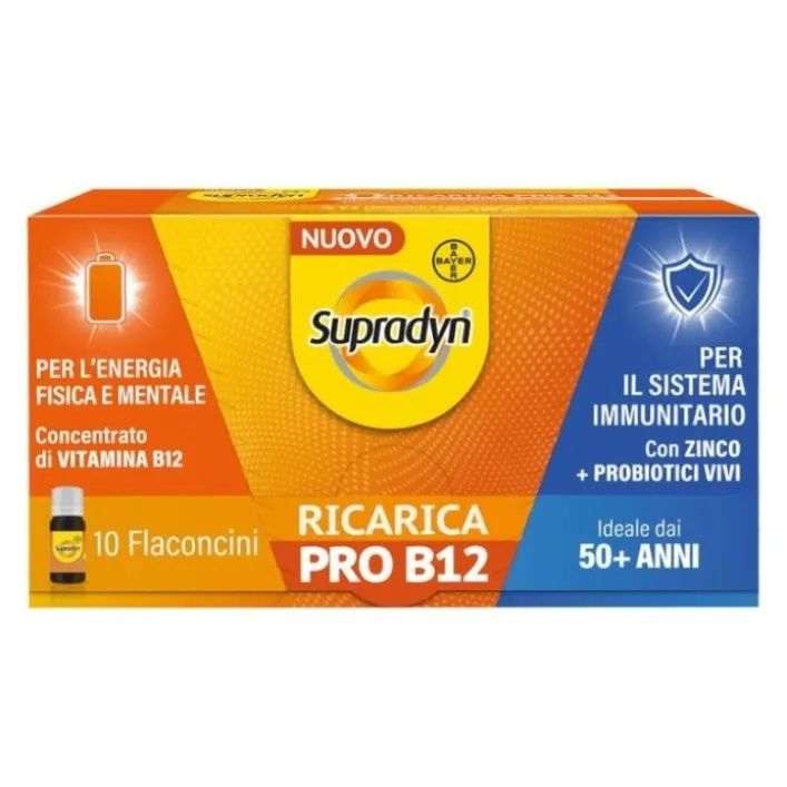 Supradyn Ricarica Pro B12 10 Flaconcini - Integratore Energia