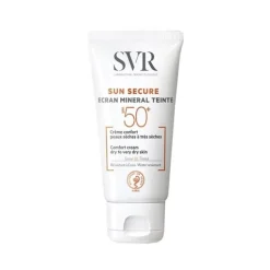 SVR Sun Secure Ecran Mineral Teint Solare Crema Viso SPF 50+ Pelle Secca 50 ml