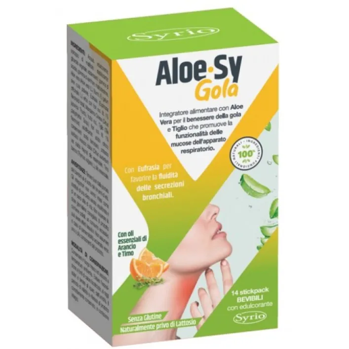 Syrio Aloe Gola 14 Stick Bevibili - Integratore Alimentare