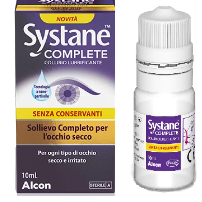 Systane Complete Collirio Lubrificante senza conservanti per occhi secchi e irritati 10 ml