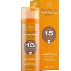 Tanwards Tanning Accellerator Crema Corpo Solare SPF 15 Protezione Media Abbronzante 150 ml