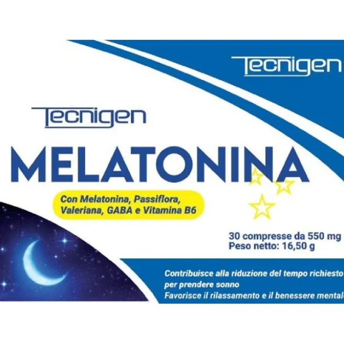 Tecnigen Melatonina 30 Compresse - Integratore Sonno