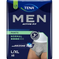 Tena Men Pants Active Fit Normal Taglia L/XL 8 Pezzi