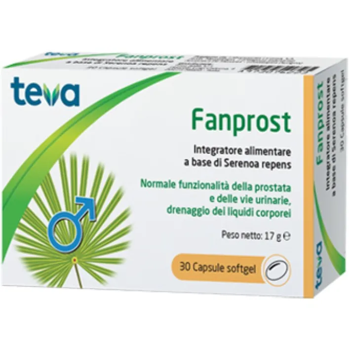 Teva Fanprost 30 Capsule - Integratore Benessere della Prostata