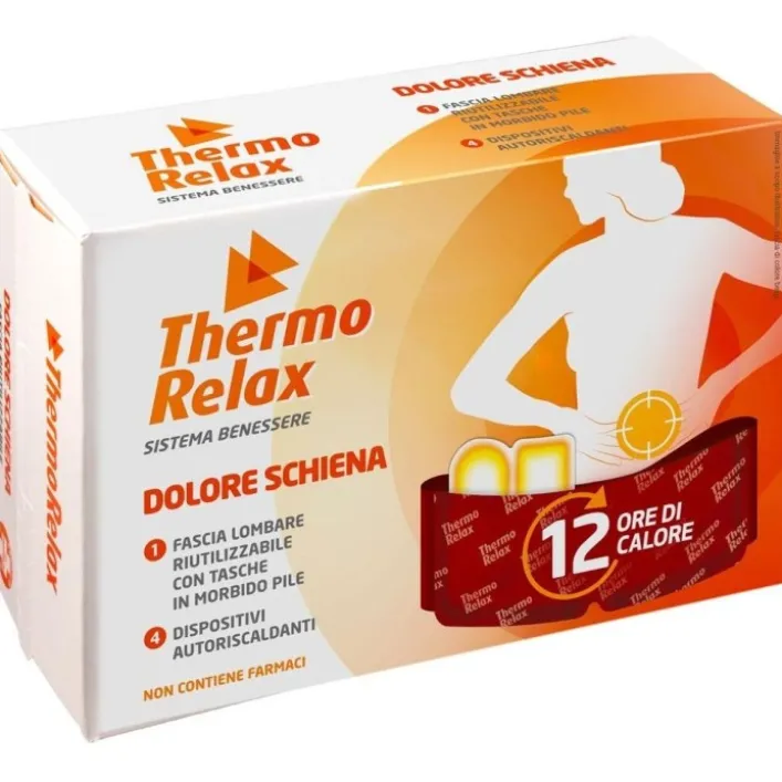 Thermo Relax Ricarica Fascia Lombare + 4 Dispositivi Terapeutici Autoriscaldanti