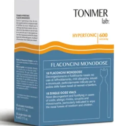 Tonimer Hypertonic Decongestionante e Fluidificante Nasale per Bambini 18 Flaconcini
