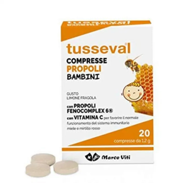Tusseval Gola Viti Bambini 24 Compresse - Integratore Alimentare