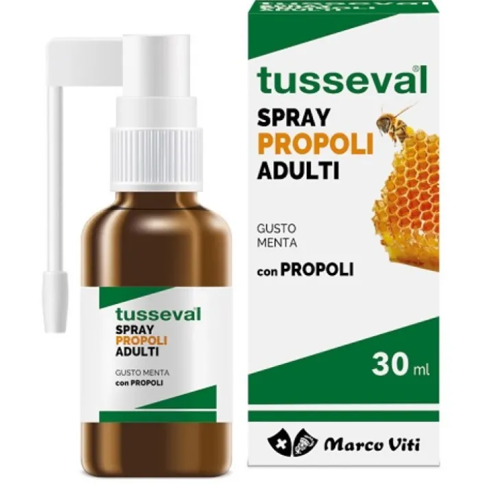 Tusseval Gola Viti Spray Propoli Adulti 30 ml - Integratore Alimentare