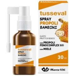 Tusseval Gola Viti Spray Propoli Bambini 30 ml - Integratore Alimentare