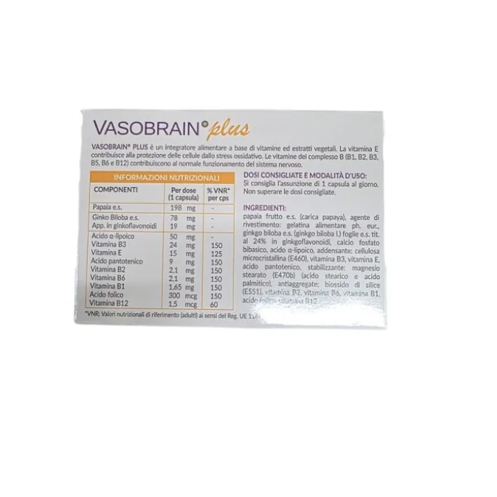 Vasobrain Plus 24 Capsule - Integratore Benessere Cerebrale